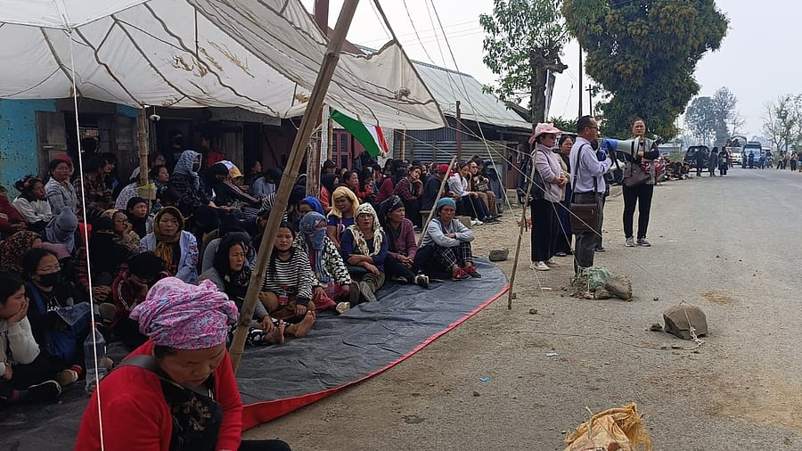 <div class="paragraphs"><p>Kuki protesters in Churachandpur. </p></div>