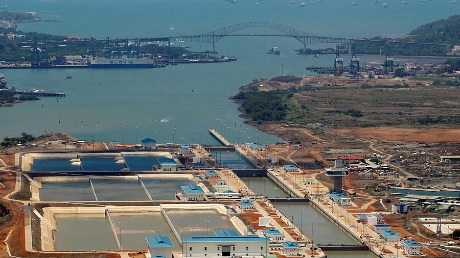 <div class="paragraphs"><p>An aerial view of the new Panama Canal expansion project on the Pacific side of the Panama Canal</p></div>
