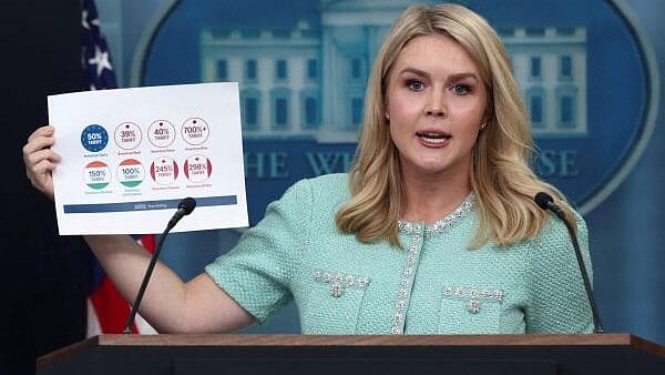 <div class="paragraphs"><p>White House Press Secretary Karoline Leavitt speaks to members of the media in the briefing room at the White House in Washington</p></div>