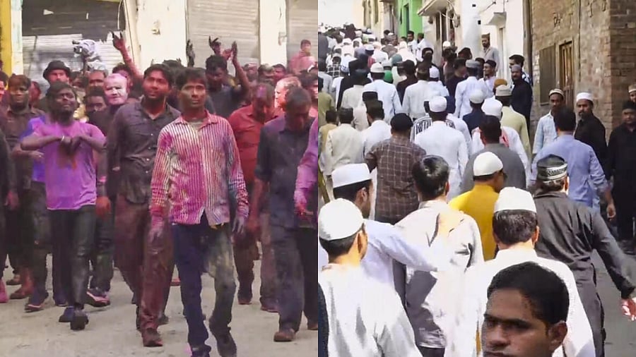 <div class="paragraphs"><p>The festival of colours was celebrated peacefully with traditional fervour in this district amid tight security arrangements in view of Holi and the Friday prayers of the Muslims falling on the same day.</p></div>