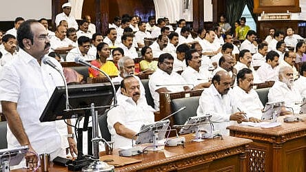 <div class="paragraphs"><p>Tamil Nadu Finance Minister Thangam Thennarasu presents the State Budget 2025-26 in the Assembly at Fort St. George, in Chennai.&nbsp;</p></div>