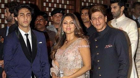 <div class="paragraphs"><p>Bollywood superstar Shah Rukh Khan (R) along with his wife Gauri Khan (centre) and son Aryan Khan (L).</p></div>