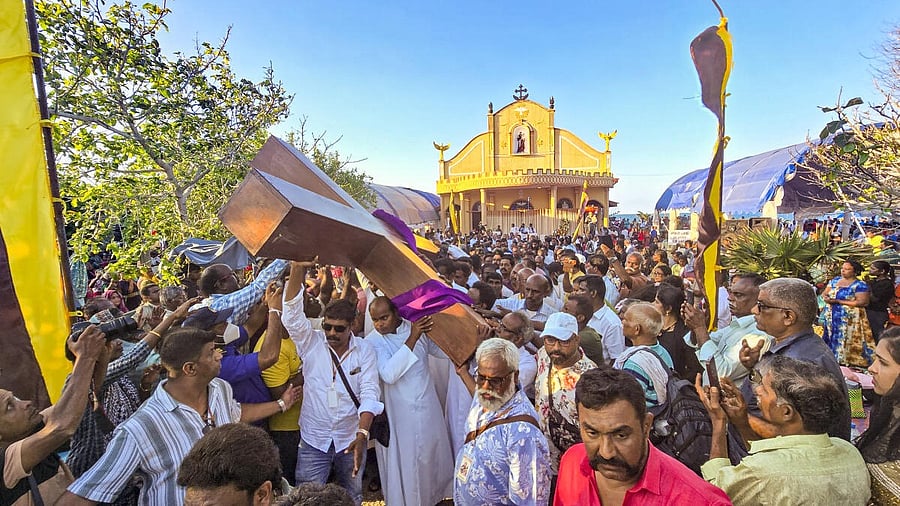 <div class="paragraphs"><p>St. Anthony's Church festival at Katchatheevu Island.</p><p></p></div>