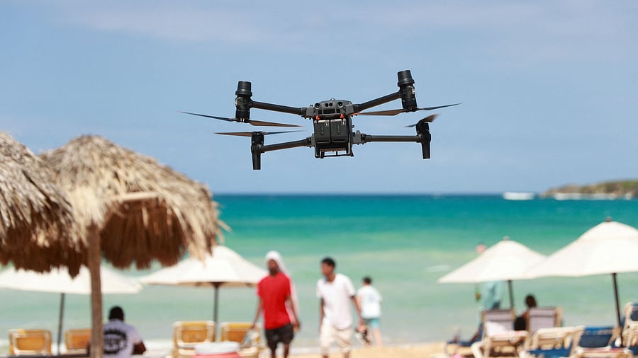 <div class="paragraphs"><p>A drone piloted by members of the Armed Forces of the Dominican Republic takes off as part of the ongoing search operation of Sudiksha Chowdary Konanki, 20, a University of Pittsburgh student who went missing while on spring break, in Punta Cana, Dominican Republic.</p></div>