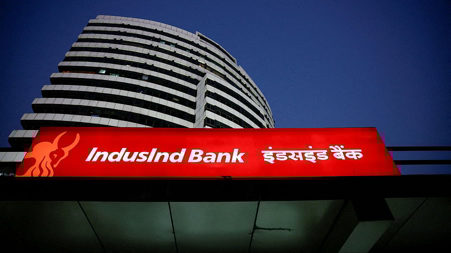 <div class="paragraphs"><p>An illuminated signboard of IndusInd Bank.</p></div>
