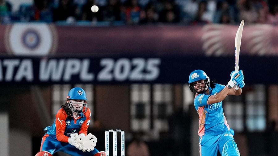 <div class="paragraphs"><p> Mumbai Indians' Harmanpreet Kaur plays a shot during the Women's Premier League.</p></div>