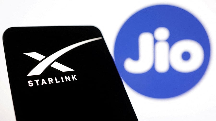 <div class="paragraphs"><p>Starlink and Jio logos are seen in this illustration taken</p></div>