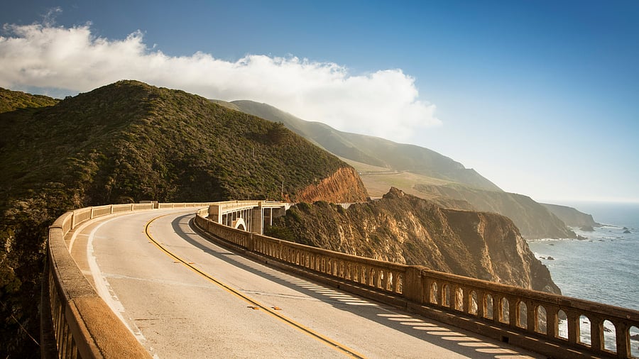 <div class="paragraphs"><p>Bixby Bridge on Highway 1 near the rocky Big Sur coastline of the Pacific Ocean. </p></div>