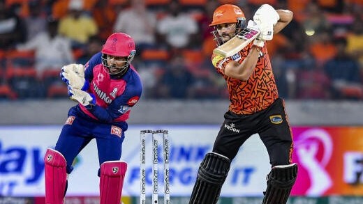 <div class="paragraphs"><p>Sunrisers Hyderabad batter Nitish Kumar Reddy plays a shot during the IPL 2024</p></div>