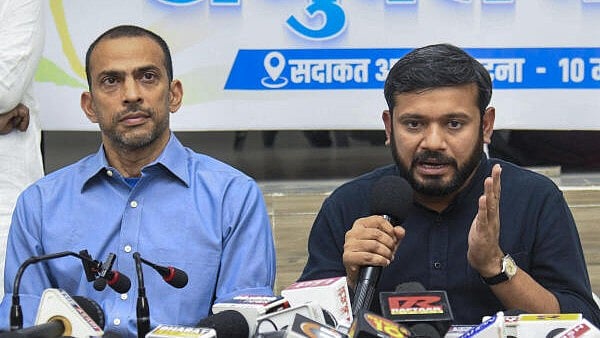 <div class="paragraphs"><p>Congress leader Kanhaiya Kumar with Bihar Congress In-charge Krishna Allavaru during a press conference, in Patna, Monday, March 10, 2025.</p></div>