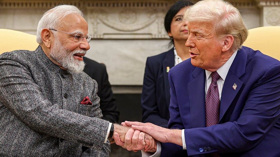 <div class="paragraphs"><p>Prime Minister Narendra Modi with US President Donald Trump during a meeting at the White House, in Washington, DC, USA.</p></div>