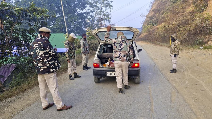 <div class="paragraphs"><p>Security personnel during a search operation in Manipur. </p></div>
