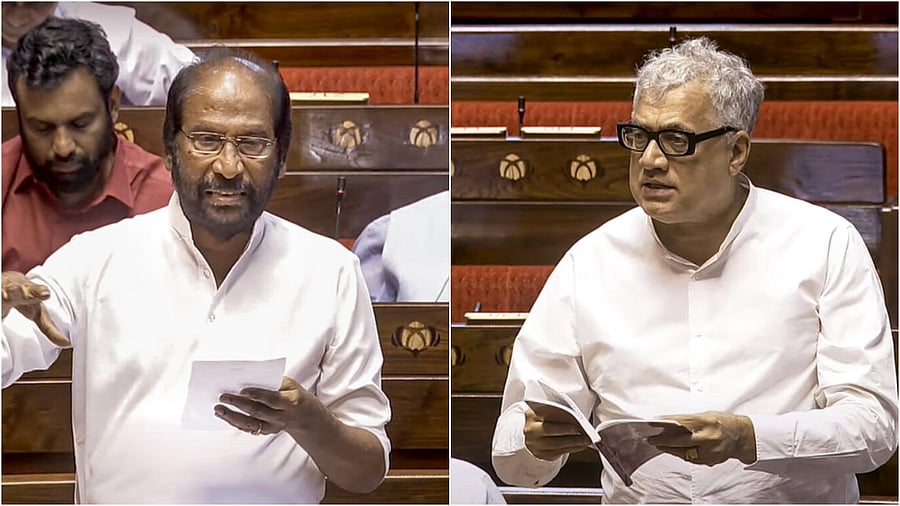 <div class="paragraphs"><p>DMK MP Tiruchi Siva (left) and TMC's Derek O'Brien.&nbsp;</p></div>