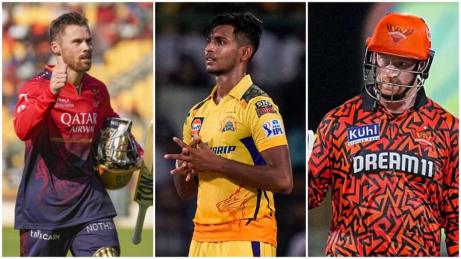 <div class="paragraphs"><p>(From L to R) Royal Challengers Bengaluru's Phil Salt; Chennai Super Kings bowler Matheesha Pathirana;&nbsp;Sunrisers Hyderabad batter Heinrich Klaasen</p></div>