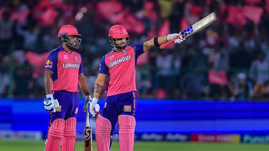 <div class="paragraphs"><p>Rajasthan Royals' Riyan Parag  with  Sanju Samson.</p></div>