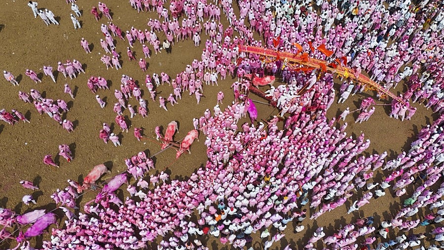 <div class="paragraphs"><p>Devotees attend the Bagad Rath Yatra</p></div>