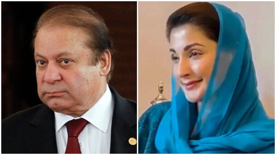 <div class="paragraphs"><p>Former PM Nawaz Sharif and his daughter, Maryam Nawaz.</p></div>