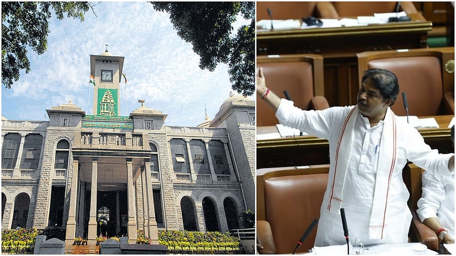 <div class="paragraphs"><p>File photo of the BBMP building,(L) and BJP's R Ashoka. </p></div>