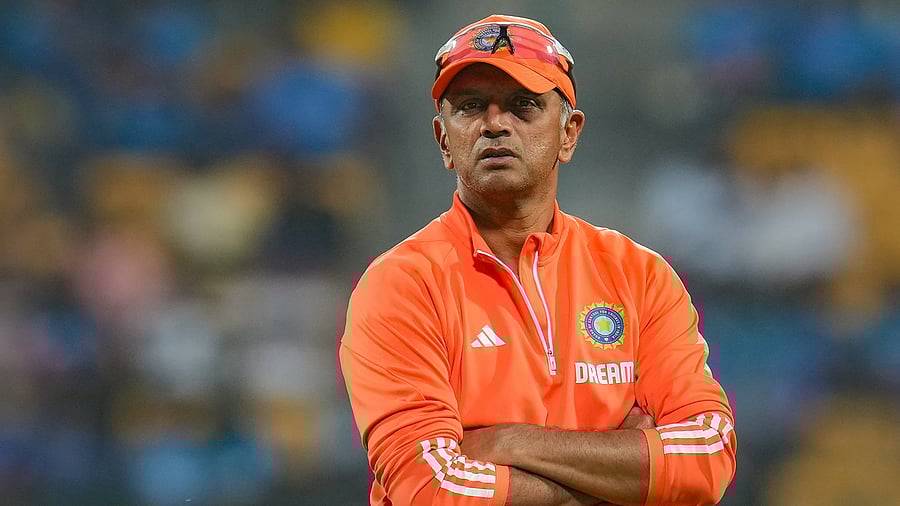<div class="paragraphs"><p> India's Head Coach Rahul Dravid during a practice session before the start of the third T20 cricket match between India and Afghanistan, at M Chinnaswamy Stadium, in Bengaluru, Wednesday, Jan. 17, 2024. </p></div>
