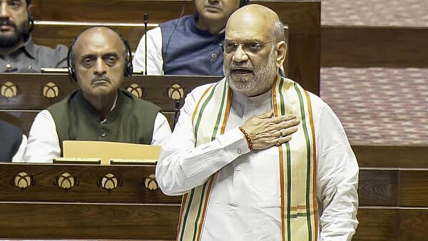 <div class="paragraphs"><p>Union Home Minister Amit Shah speaks in the Rajya Sabha during the Budget session of Parliament, in New Delhi, Friday, March 21, 2025.&nbsp;</p></div>