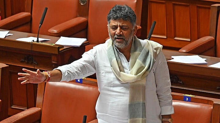 <div class="paragraphs"><p>Deputy Chief Minister DK Shivakumar responds to a question in Vidhana Soudha. </p></div>