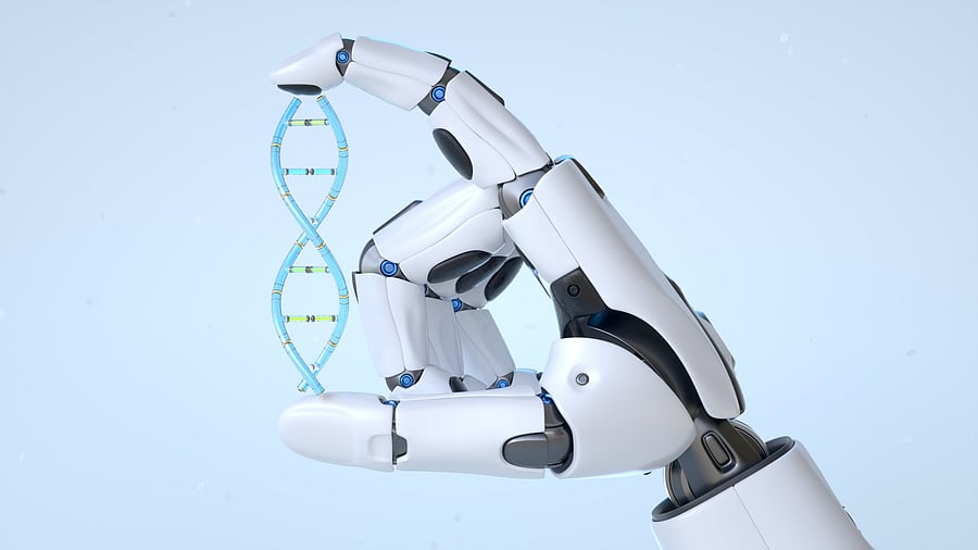 <div class="paragraphs"><p>Robot android hand holding cyber DNA. 3D illustration Artificial Intelligence, Healthcare And Medicine, Robotic Arm, Robot, Biotechnology</p></div>