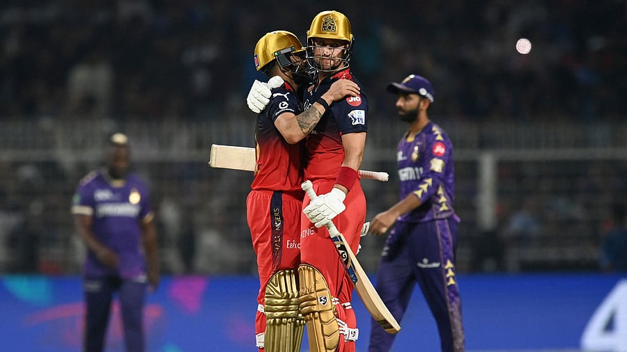 <div class="paragraphs"><p>Royal Challengers Bengaluru's Virat Kohli and Liam Livingstone celebrate after the match.</p></div>
