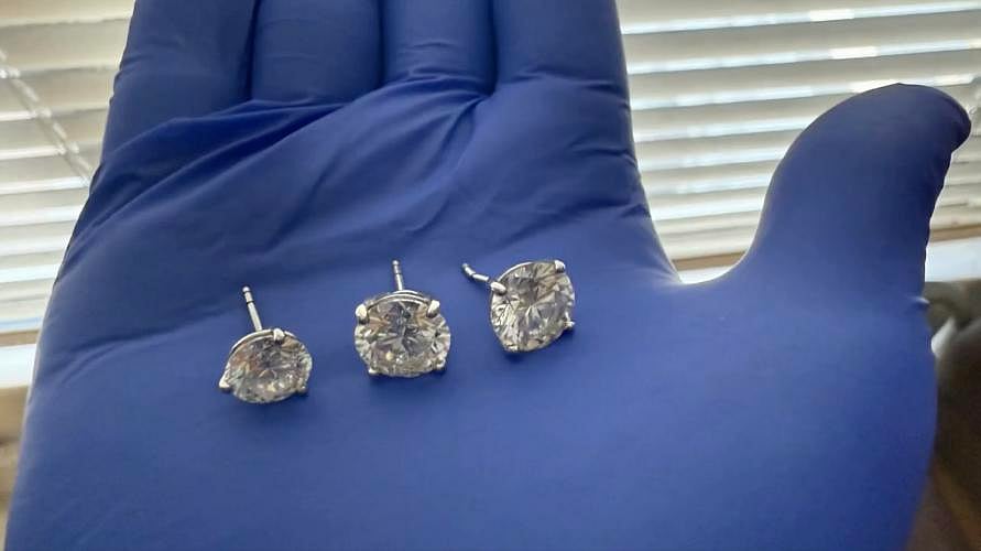 <div class="paragraphs"><p>The Orlando Police Department announced that it had recovered the earrings from Gilder, who spent more than 12 days in a hospital, when they were 'expelled from his system'.</p></div>