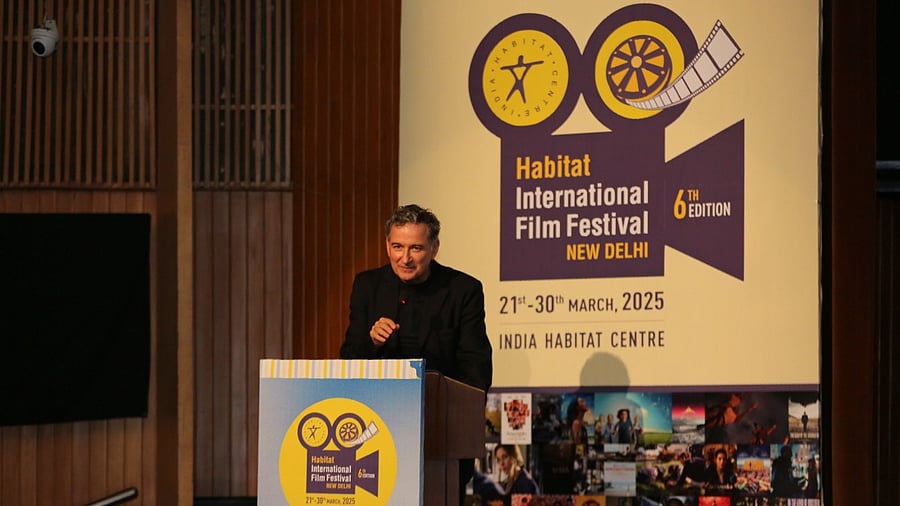 <div class="paragraphs"><p>Director of the Italian Embassy Cultural Centre Andrea Anastasio delivers the keynote address on the opening day of The Habitat International Film Festival (HIFF) 2025.</p></div>