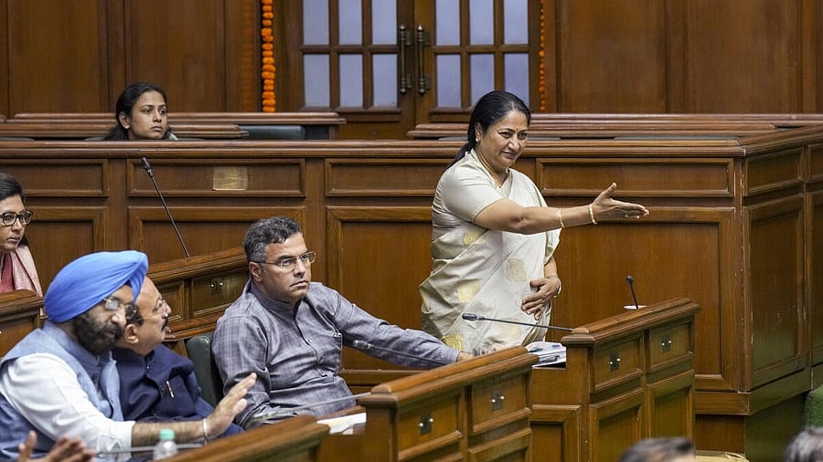 <div class="paragraphs"><p>Delhi CM Rekha Gupta speaks in the House during a session of the Delhi Assembly.</p></div>