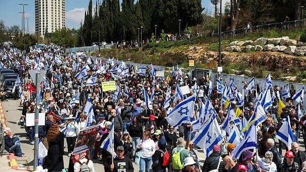 <div class="paragraphs"><p>Protest against moves by the Israeli Government to fire the Attorney General Gali Baharav Miara and the dismissal of top security agency chief, Ronen Bar, in Jerusalem</p></div>
