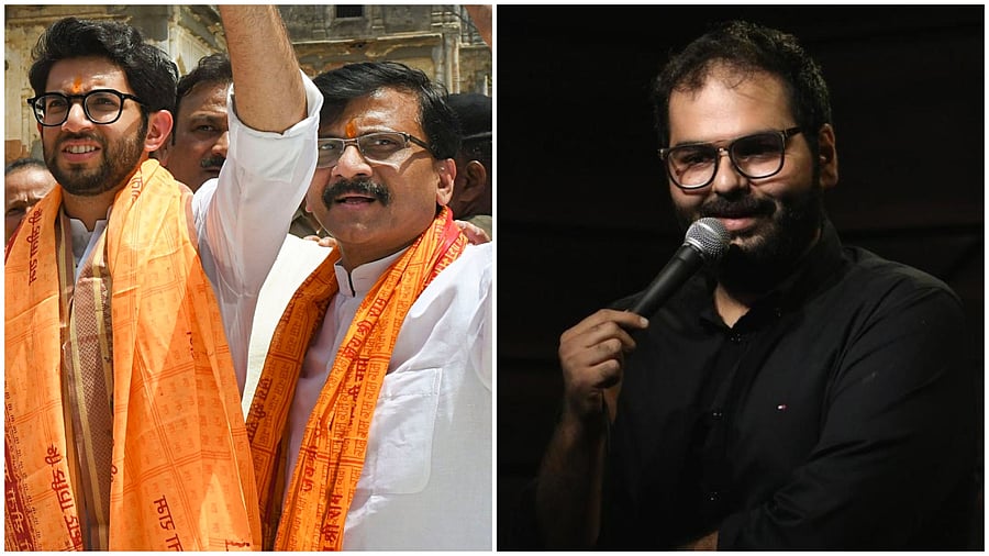 <div class="paragraphs"><p>hiv Sena (UBT) Rajya Sabha MP Sanjay Raut and party’ MLA Aaditya Thackeray; comedian Kunal Kamra</p></div>