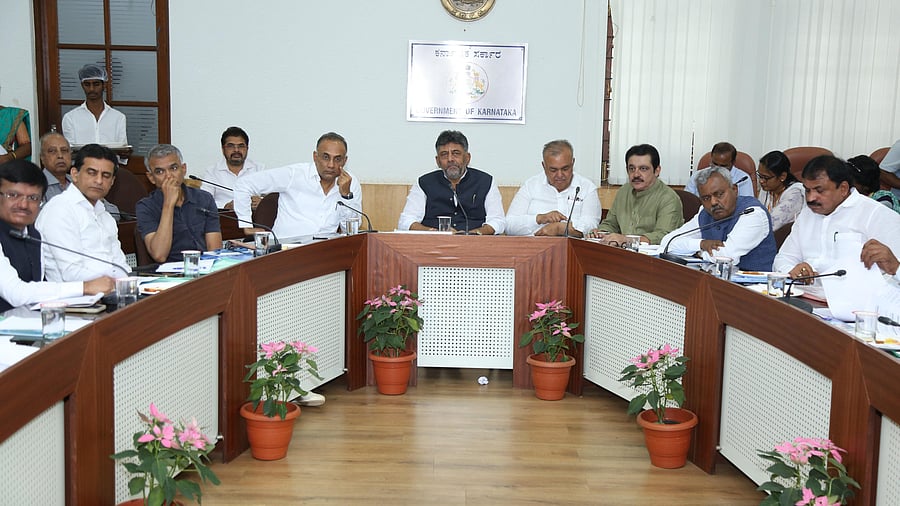 <div class="paragraphs"><p>Deputy Chief Minister DK Shivakumar chairs a meeting ahead of the BBMP budget, on Monday. </p></div>