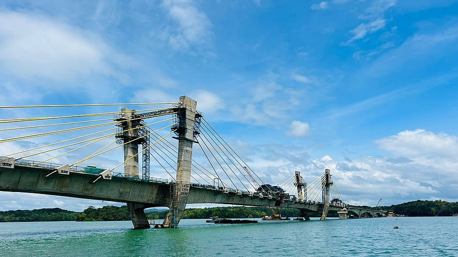 <div class="paragraphs"><p>The cable-stayed bridge constructed across River Sharavathi in Sagar taluk of Shivamogga district. </p></div>