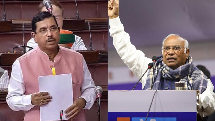 <div class="paragraphs"><p>Pralhad Joshi (L) and Mallikarjun Kharge (R)</p></div>