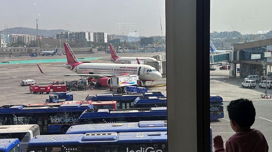 <div class="paragraphs"><p>boy looks at Air India airline passenger aircrafts parked at the Chhatrapati Shivaji Maharaj International Airport in Mumbai. (Representative image)</p></div>