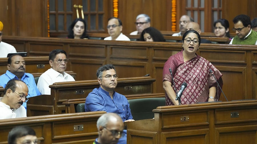 <div class="paragraphs"><p>Delhi CM Rekha Gupta  in the Assembly, in New Delhi</p></div>