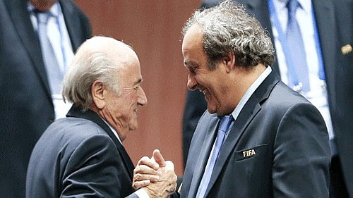 <div class="paragraphs"><p>Sepp Blatter (left) and Michel Platini. </p></div>