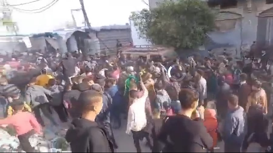 <div class="paragraphs"><p>Screengrab of ‘Hamas get out’ protests in Gaza</p></div>