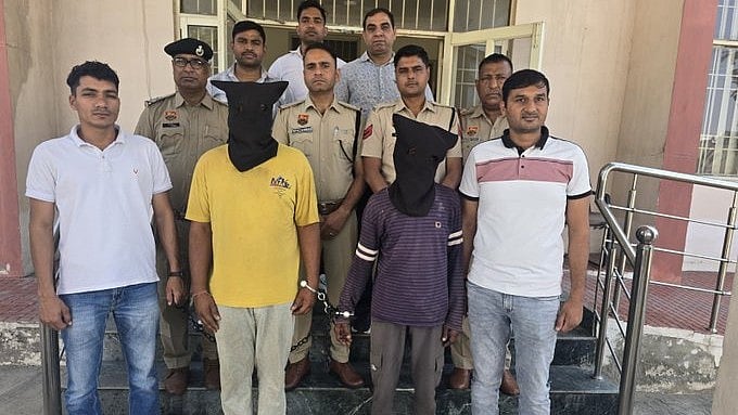 <div class="paragraphs"><p>Rohtak Police has shared a picture of the two arrested.</p></div>