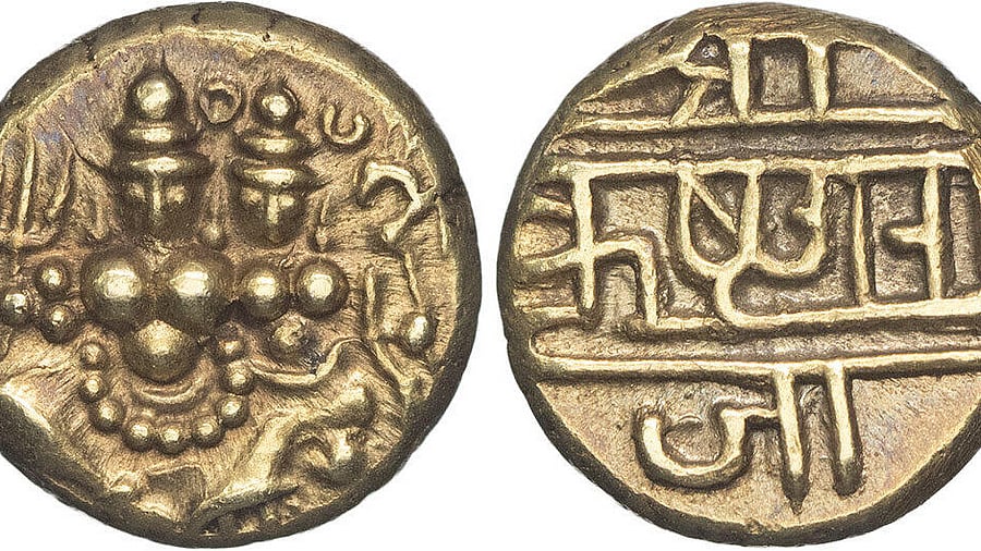 Gold varahas issued by Krishnaraja III.