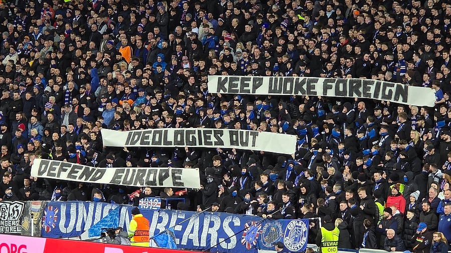 <div class="paragraphs"><p>The Rangers banner that got them fined and suspended.</p></div>