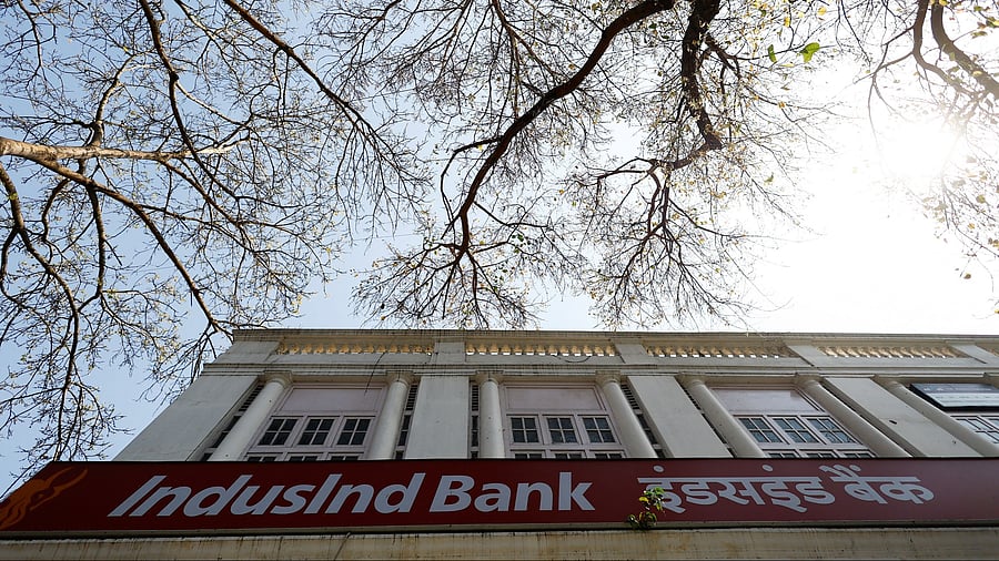 <div class="paragraphs"><p>A signage of the IndusInd Bank is displayed outside a building with one of its ATMs at Connaught Place in New Delhi</p></div>