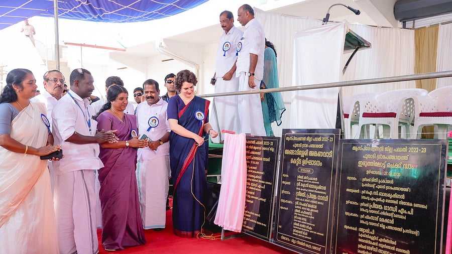 <div class="paragraphs"><p>Priyanka Gandhi inaugurates the Anganwadi Project in Wayanad.&nbsp;</p></div>