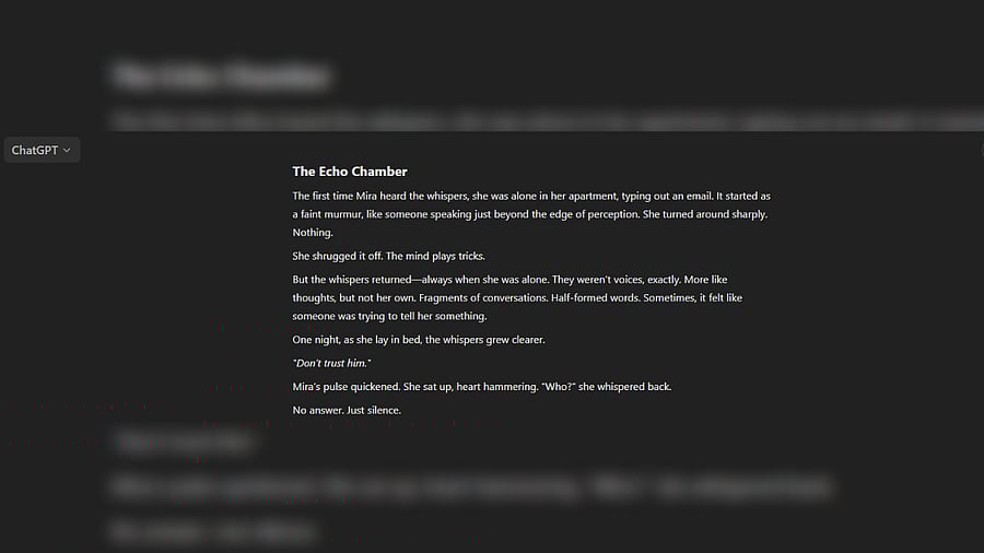 <div class="paragraphs"><p>A writing excerpt by ChatGPT where the em dash is visible</p></div>
