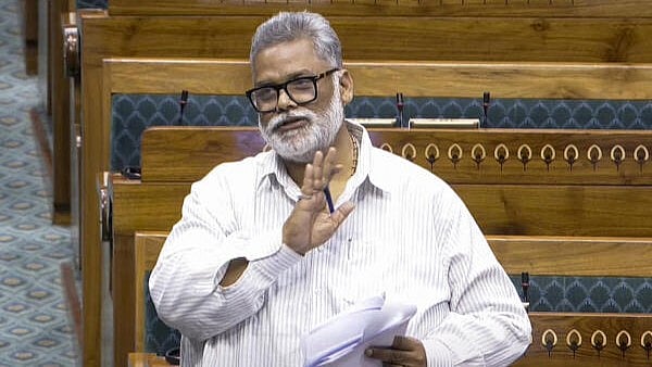 <div class="paragraphs"><p>Independent MP Pappu Yadav speaks in the Lok Sabha during the Budget session of Parliament, in New Delhi.</p></div>