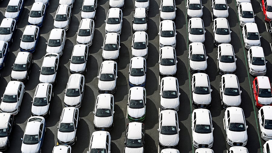 <div class="paragraphs"><p>Volkswagen export cars are seen in the port of Emden, beside the VW plant, Germany.</p></div>