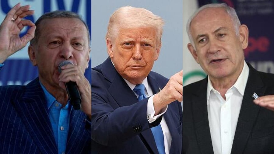<div class="paragraphs"><p>(L-R) Recep Tayyip Erdogan, Donald Trump, Benjamin Netanyahu</p></div>