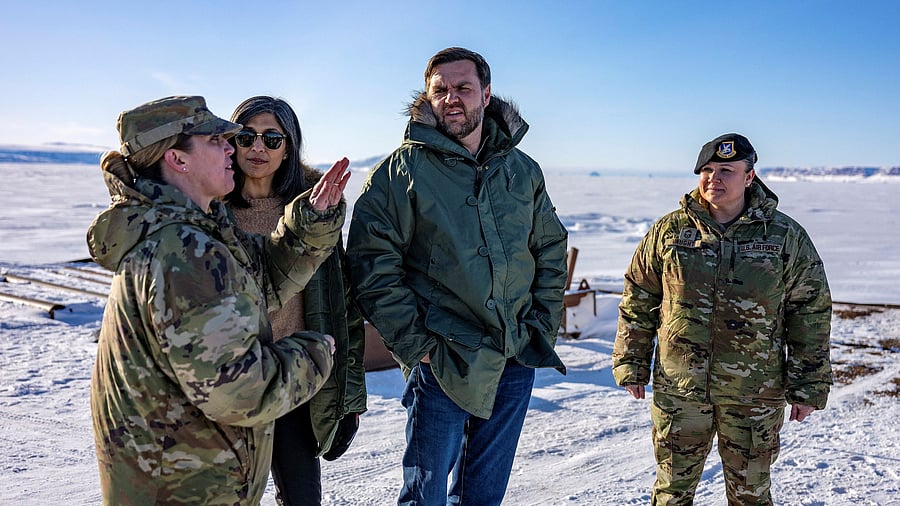 <div class="paragraphs"><p>US Vice President JD Vance and Second Lady Usha Vance tour the US military's Pituffik Space Base in Greenland</p></div>