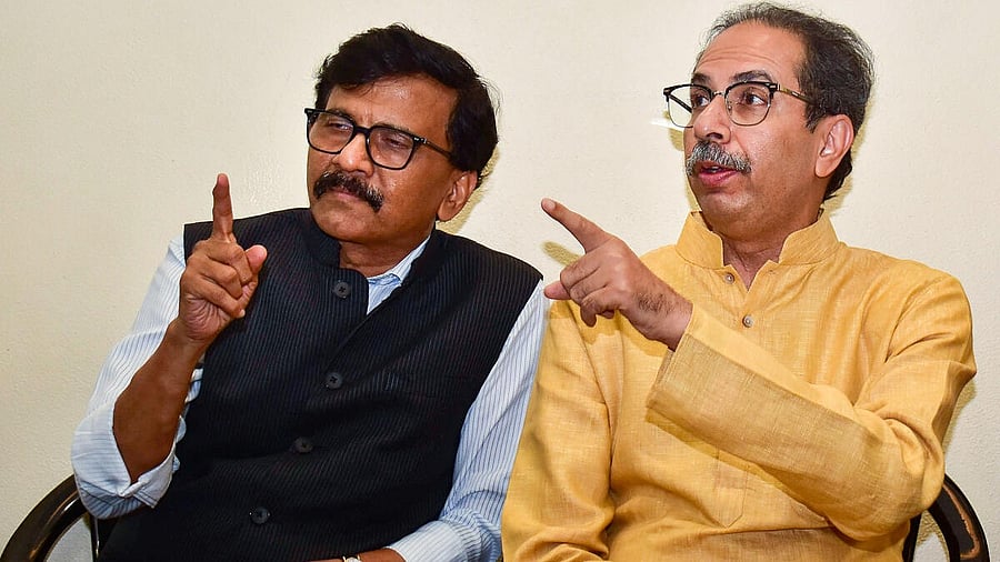 <div class="paragraphs"><p>Sanjay Raut (L); and Uddhav Thakceray.</p></div>